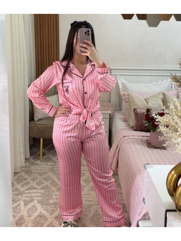 Ensemble Pyjama Long En Satin Victoria's Secret