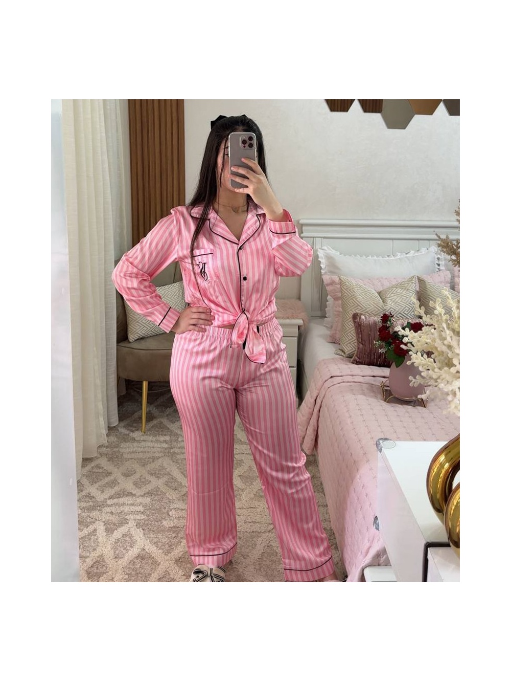 Ensemble Pyjama Long En Satin Victoria's Secret