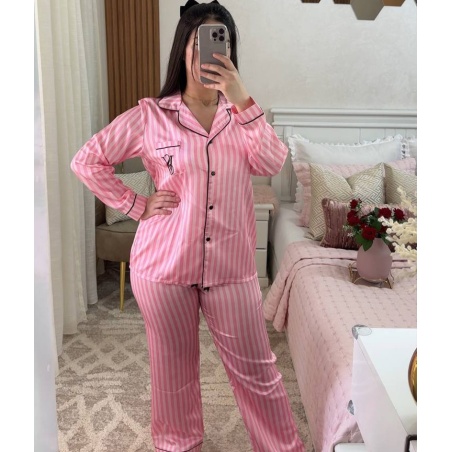 Ensemble Pyjama Long En Satin Victoria's Secret